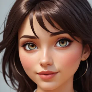 brunette cartoon character