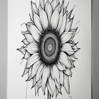 sunflower outline