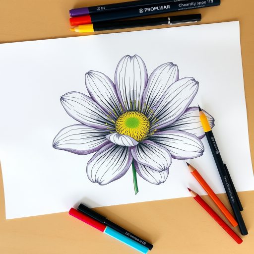 flower drawing aesthetic