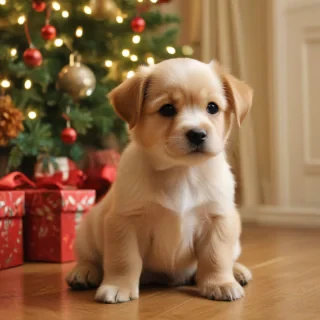 cute christmas dog wallpaper