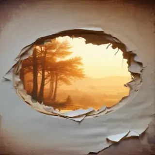 torn paper transparent