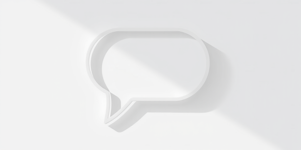 Create a speech bubble icon with smooth curves and a clean outline, using a high-resolution vector design, captured with a Canon EOS R5 camera, 50mm lens, aperture f/2.8, ISO 100, in soft natural lighting for a crisp, vibrant effect.
