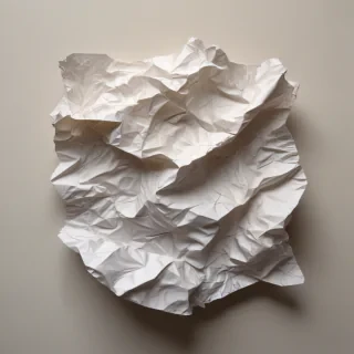 crumpled up paper
