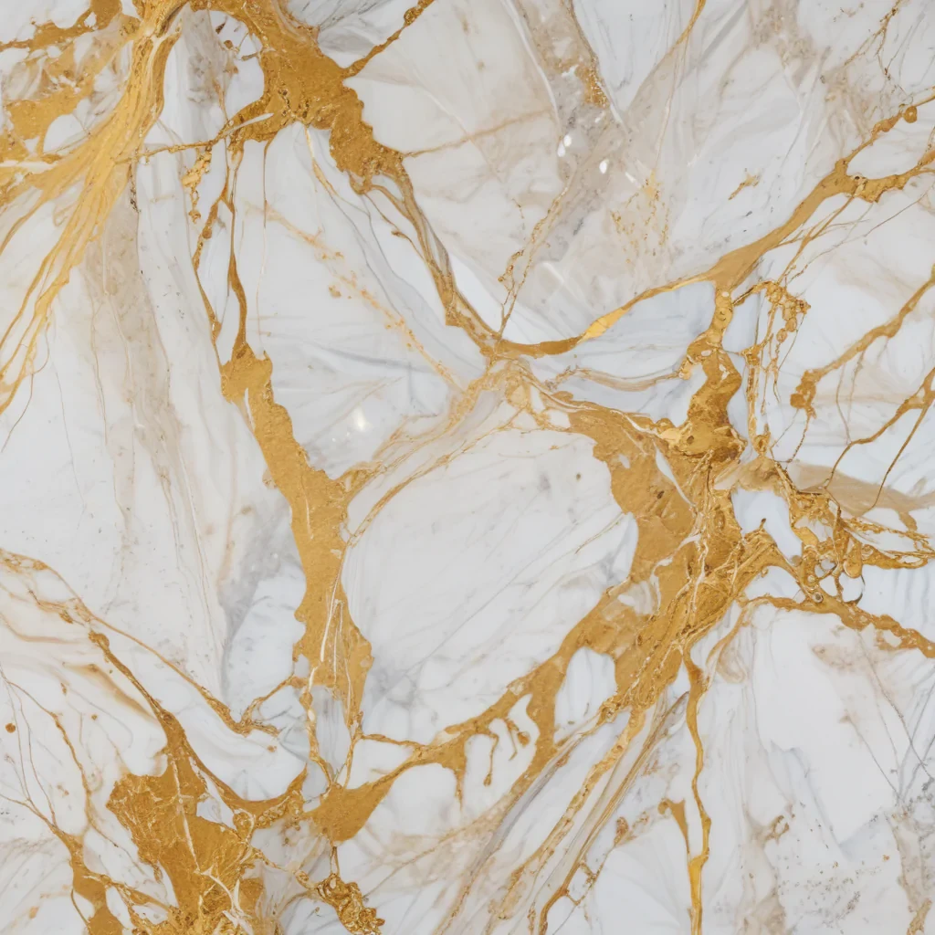 white and gold marble