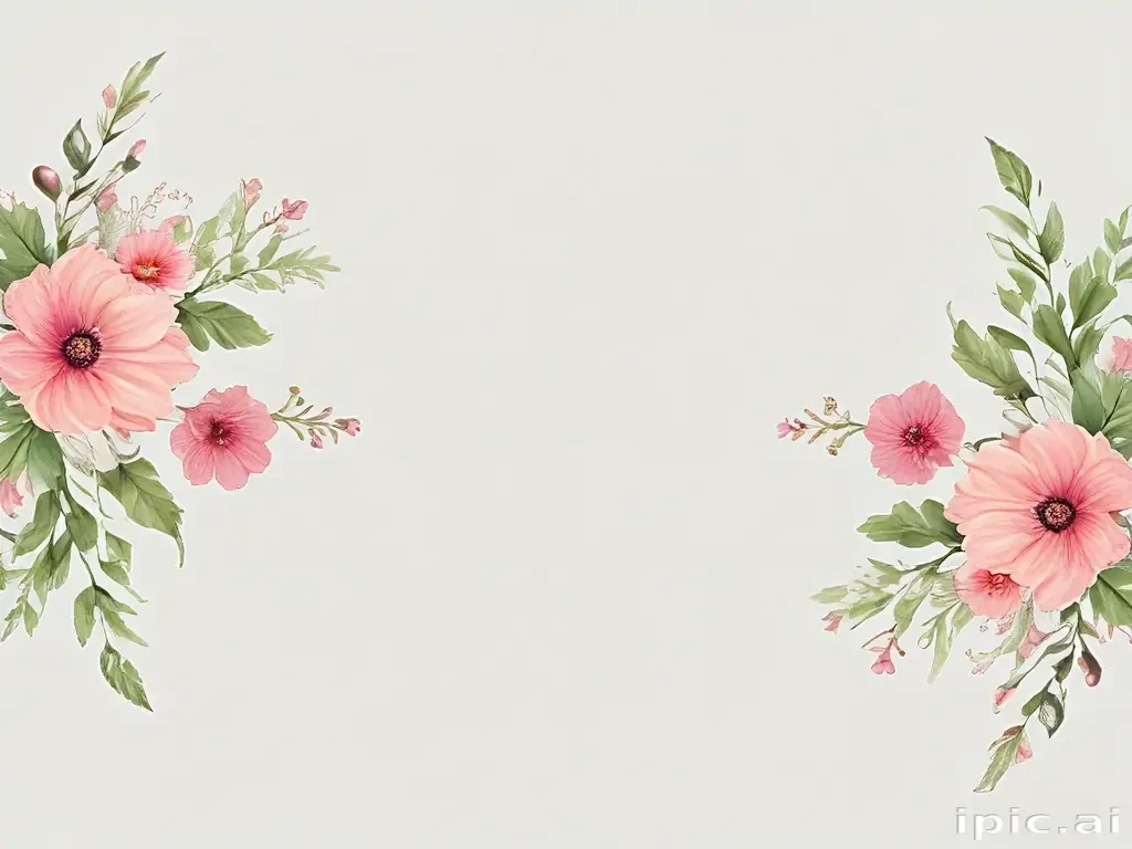 flower border transparent