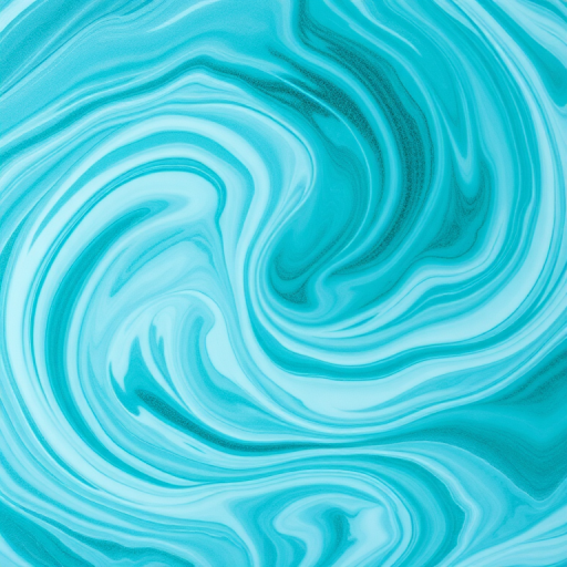 Create a high-resolution abstract background with swirls in aqua and white tones, using a macro lens, aperture f/2.8, shutter speed 1/60s, ISO 100, taken with a DSLR camera from a top-down view, ensuring smooth gradients and intricate textures.