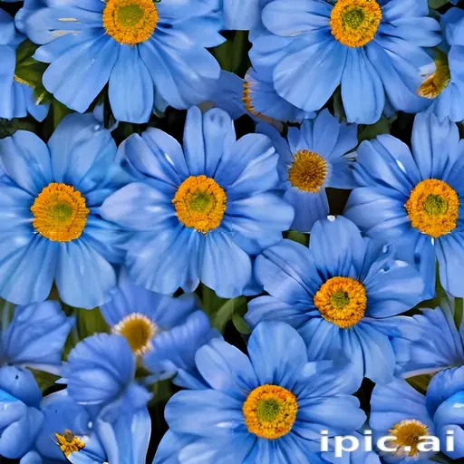 blue flowers background