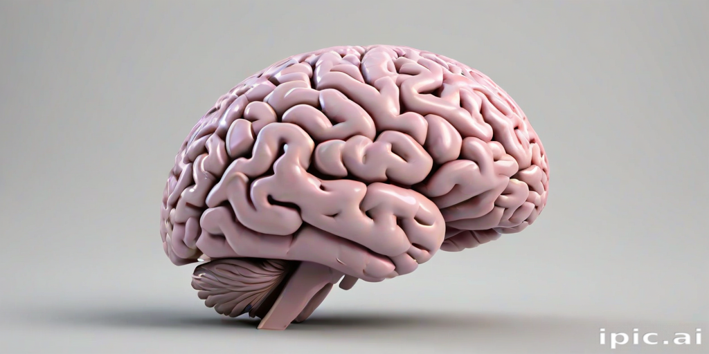 Intricate 3D Render of a Human Brain Showcasing Detailed Neural Structures