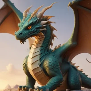cartoon drawing of a dragon