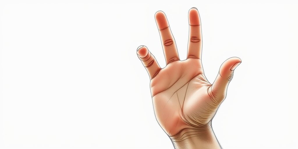 A detailed sketch of a human hand reaching out, high-resolution, shot with a Canon EOS R5 at f/8, ISO 100, 50mm lens, natural lighting from a soft window, clean white background, portrait orientation.