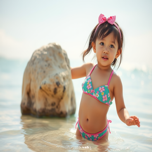 little girl in bikini ai