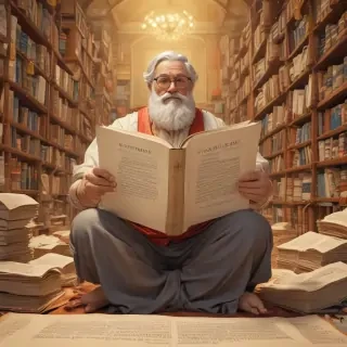 reading cartoon