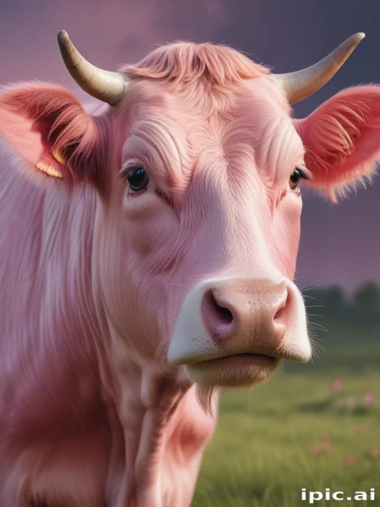 pink cow wallpaper