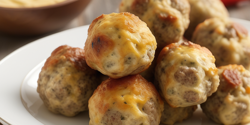 sausage balls made with pancake mix