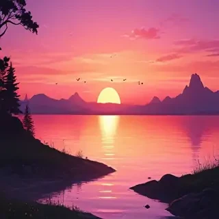 cute sunset wallpaper