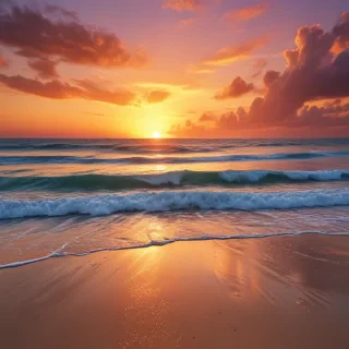 sunset on the beach backgrounds