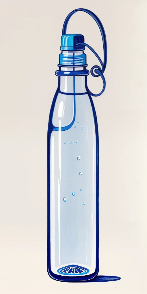 water bottle drawing