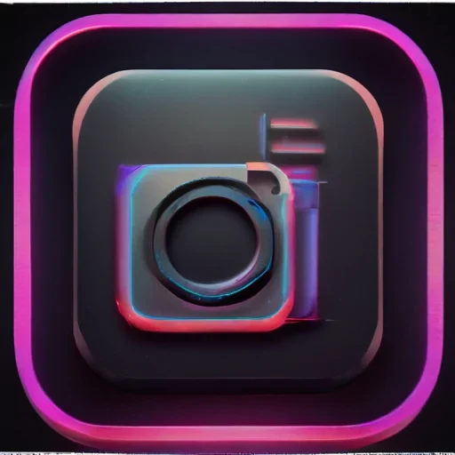 neon instagram logo