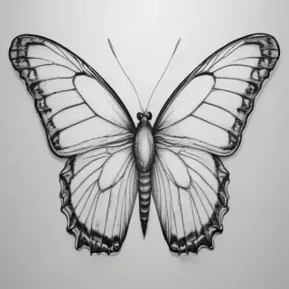 outline drawing of a butterfly