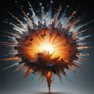 transparent explosion