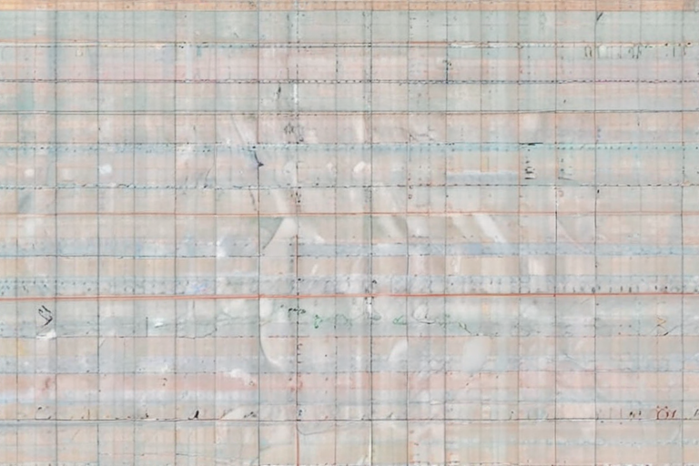 Abstract Composition of Faded Grid Patterns with Subtle Color Variations