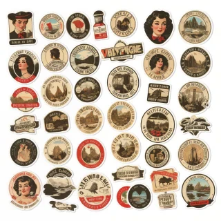 vintage stickers png