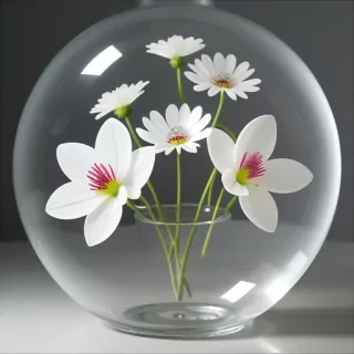 transparent flowers