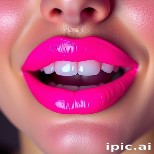 Playful neon pink "Electric Bubblegum" liquid lipstick electrifies full lips with intense, ultra-bright pigmentation and a comfortable, transfer-resistant formula