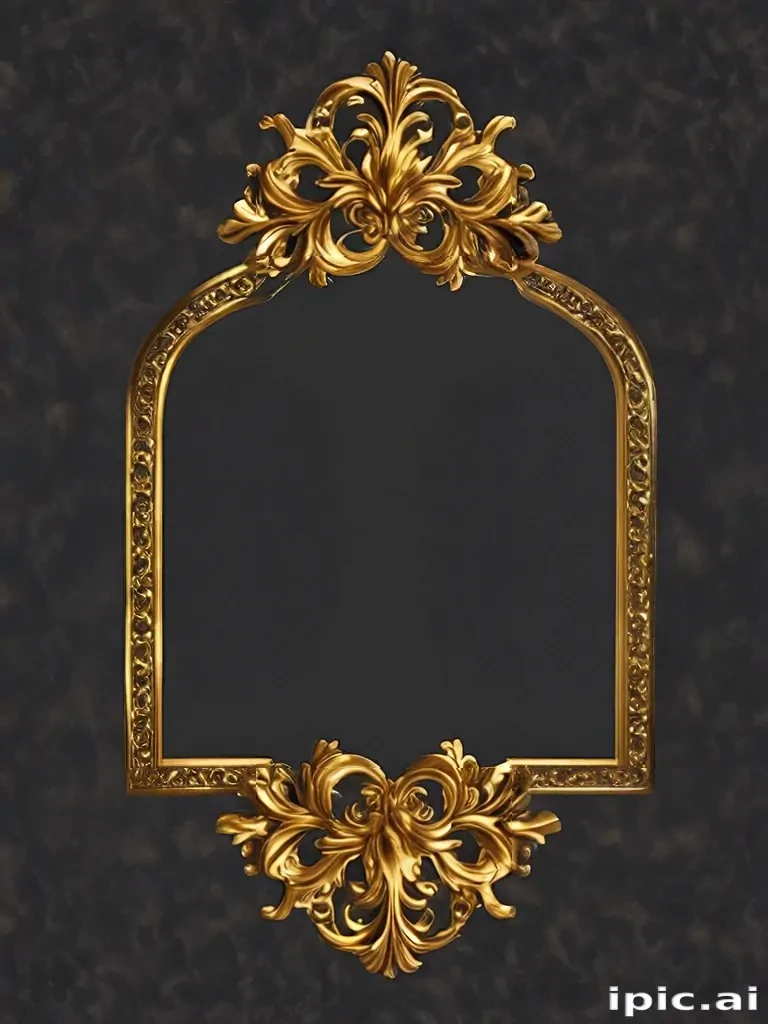 transparent background gold border