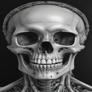 creative skeleton drawing art
