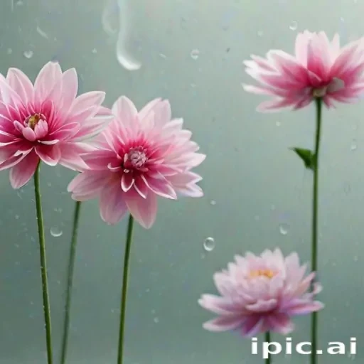 flowers behind glass wallpaper