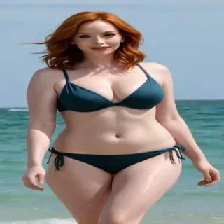 christina hendricks in bikini