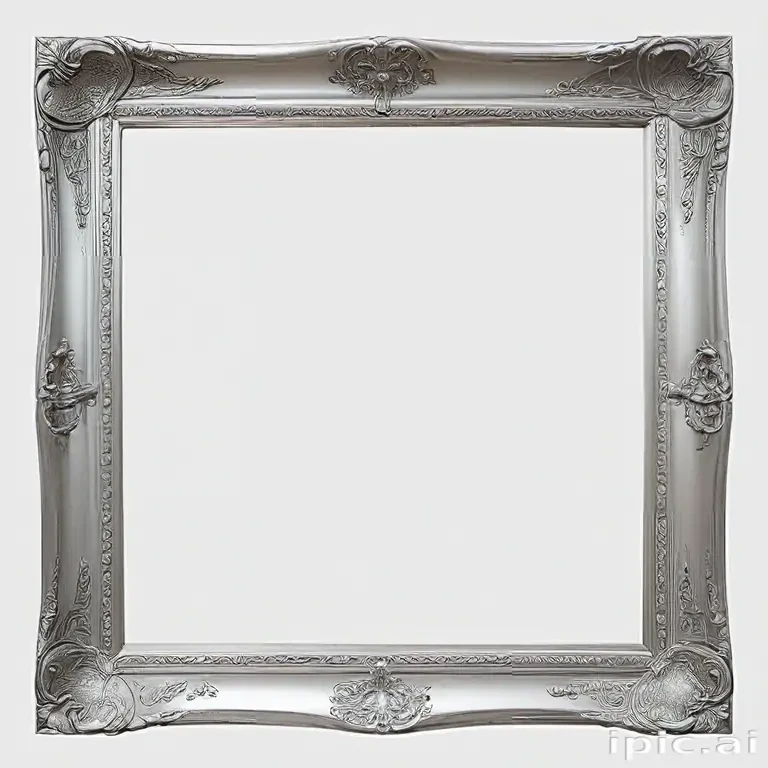 silver picture frame png