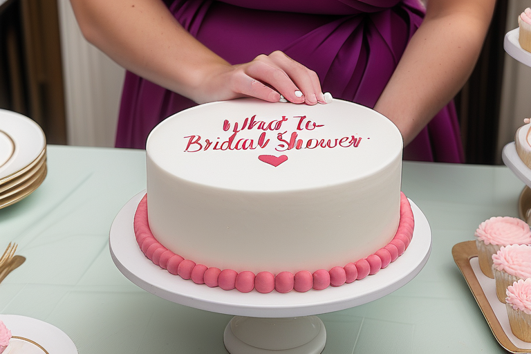 what to write on bridal shower cake
