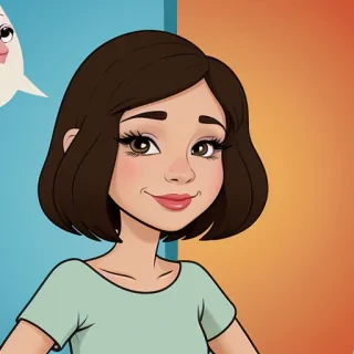 brunette cartoon character