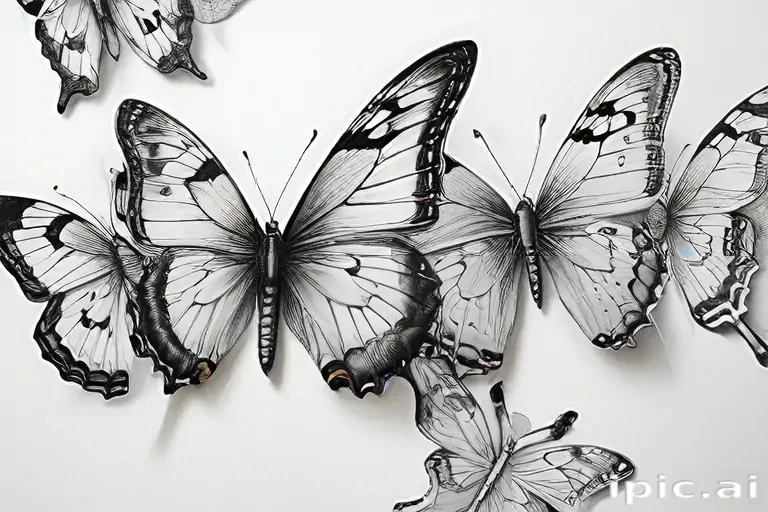 drawing butterflies