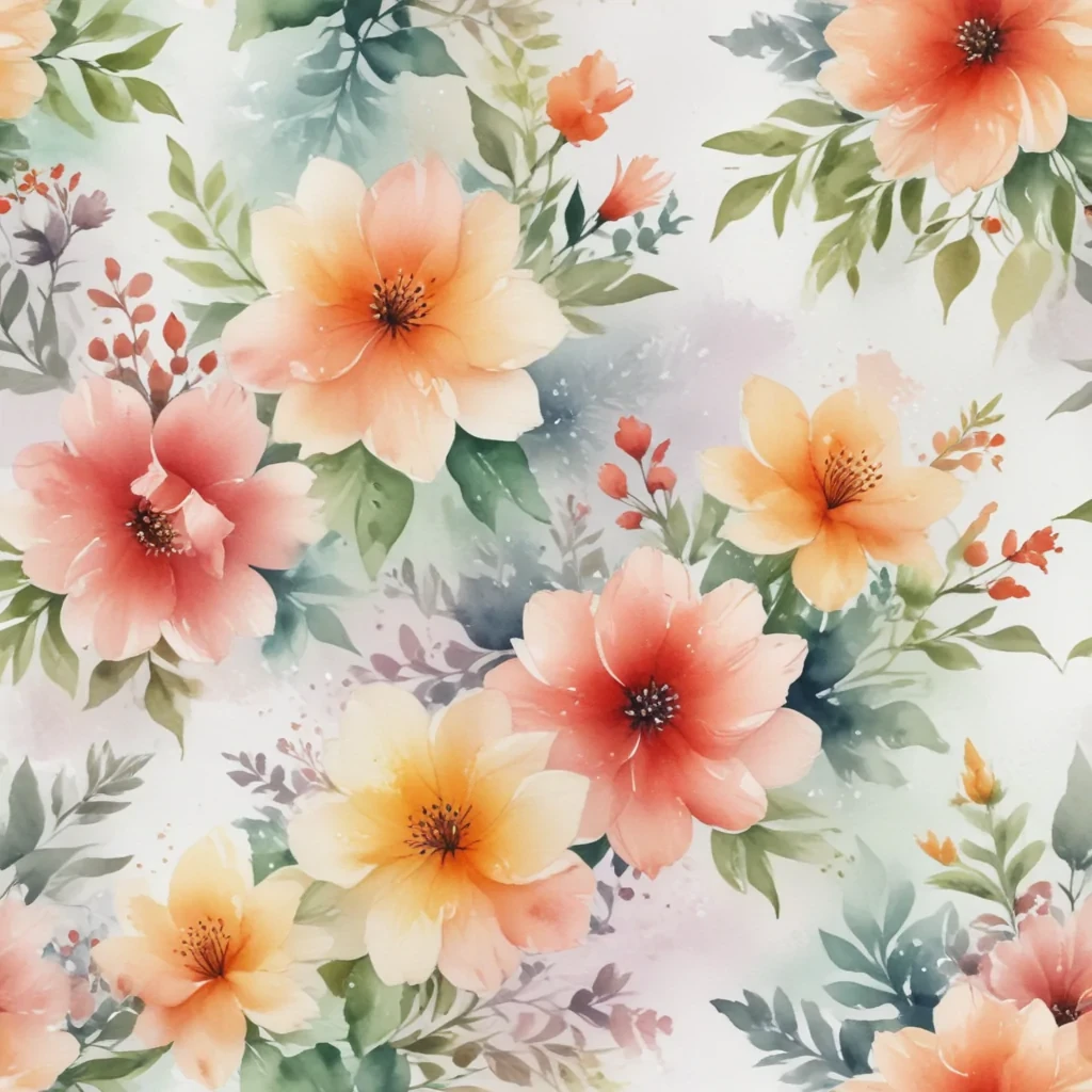 watercolor floral background