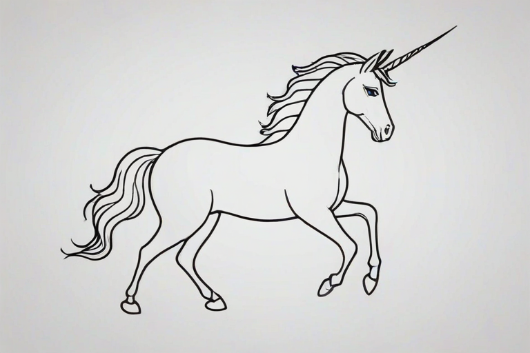 unicorn outline