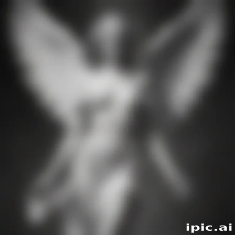black and white angel drawings