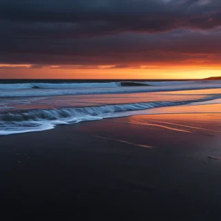 dark beach wallpaper
