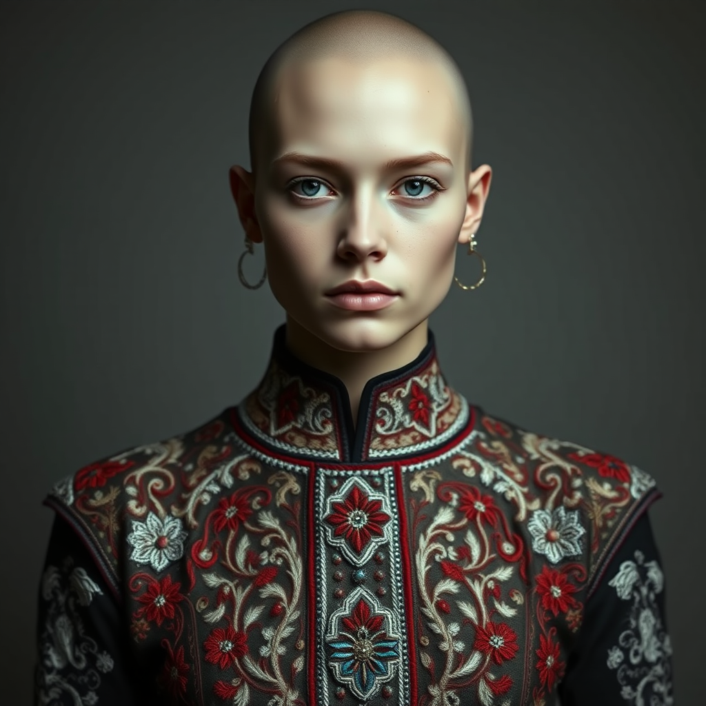 Face, shoulders, chest covered in openwork Coptic embroidery. Raw, unedited image.