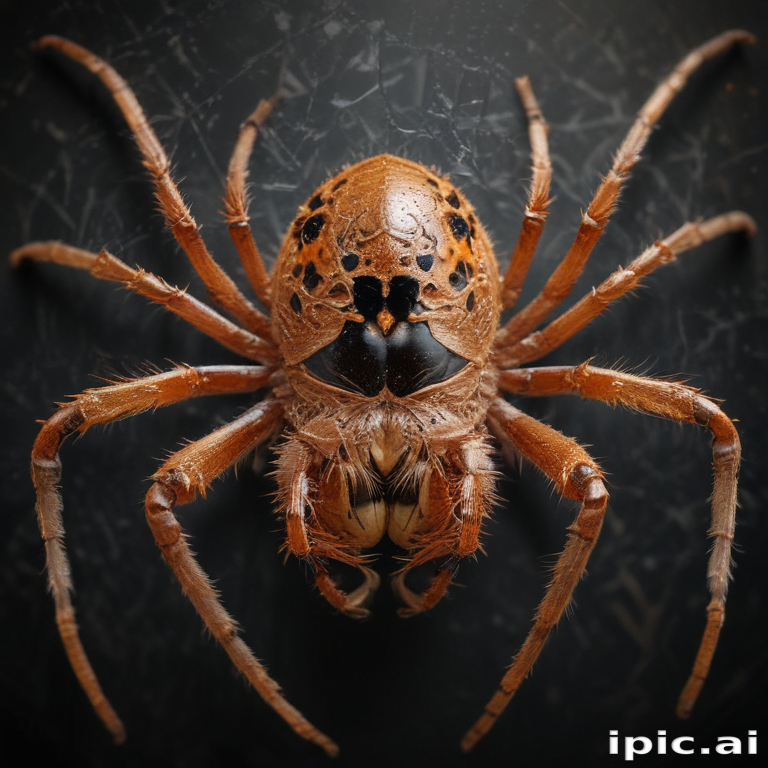 Close-Up of a Fascinating Spider with Intricate Details and Patterns