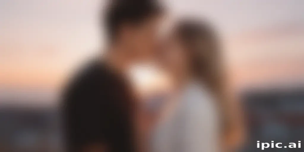 couple kissing aesthetic