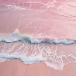 pastel pink beach wallpaper