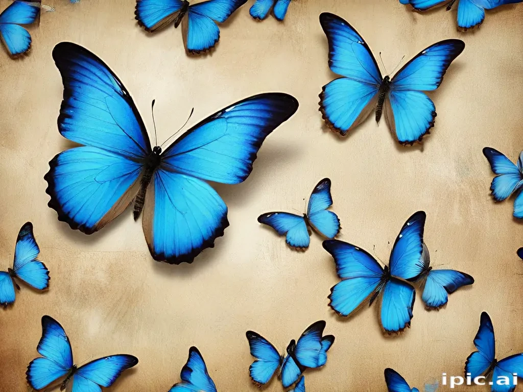 blue butterfly background