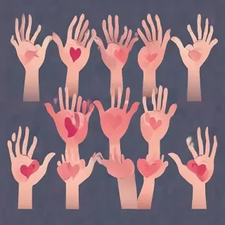 heart hands clipart