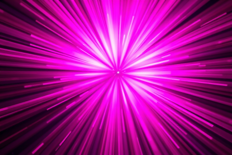 vibrant abstract burst of light with pink and purple rays emanating from a central point, 4k resolution, f/1.8 aperture, ISO 100, shutter speed 1/60s, wide-angle lens, digital DSLR camera, high dynamic range imaging