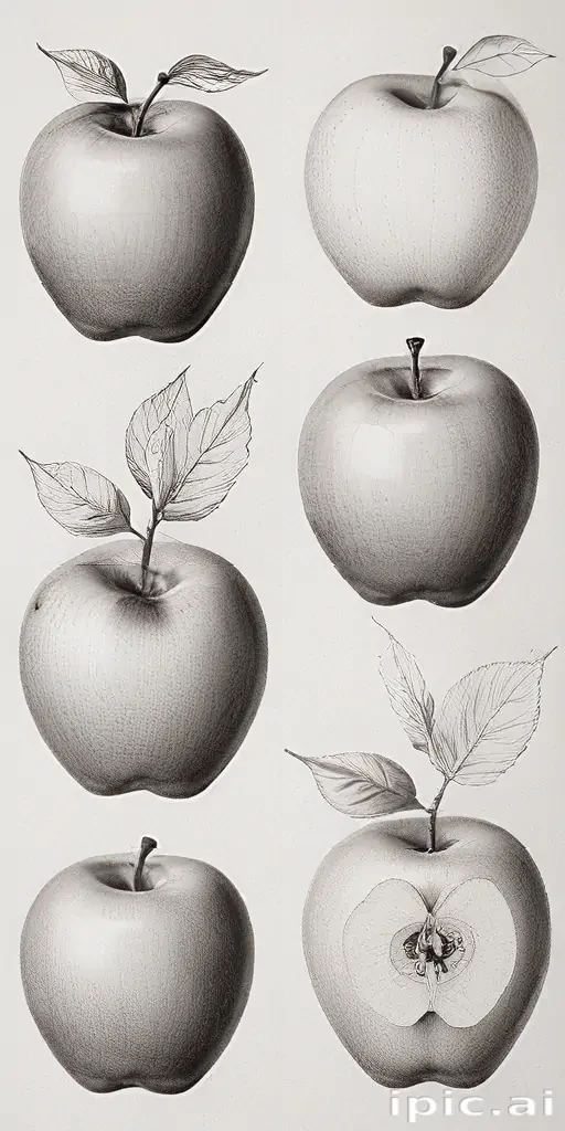 drawings of apples