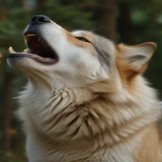 wolf howling png
