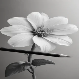 pencil drawings of flowers